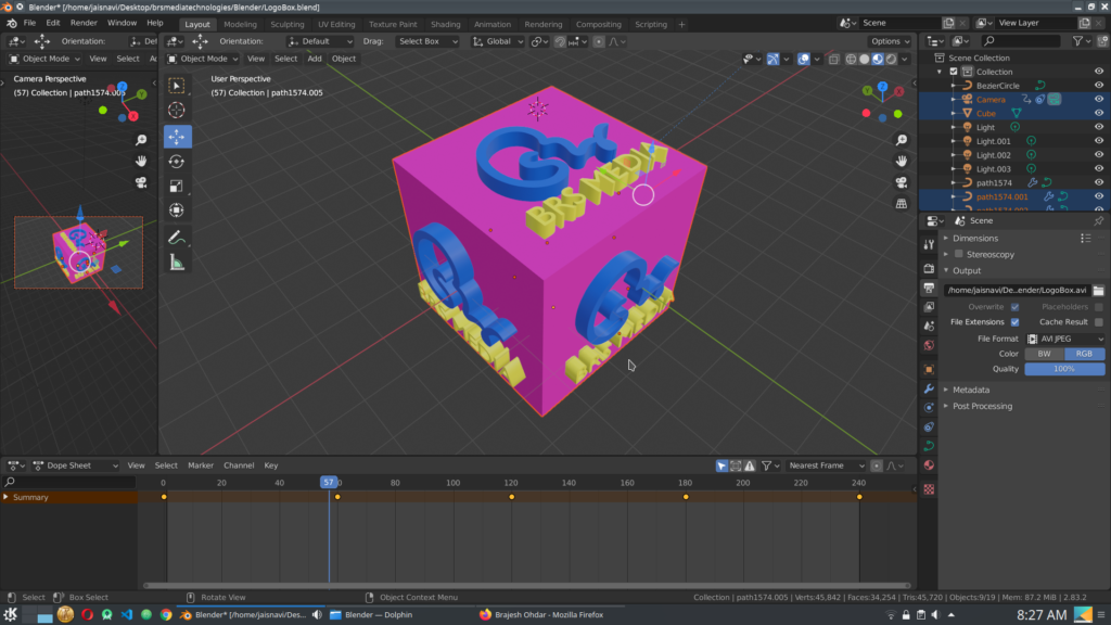 Logo Box Animation in Blender